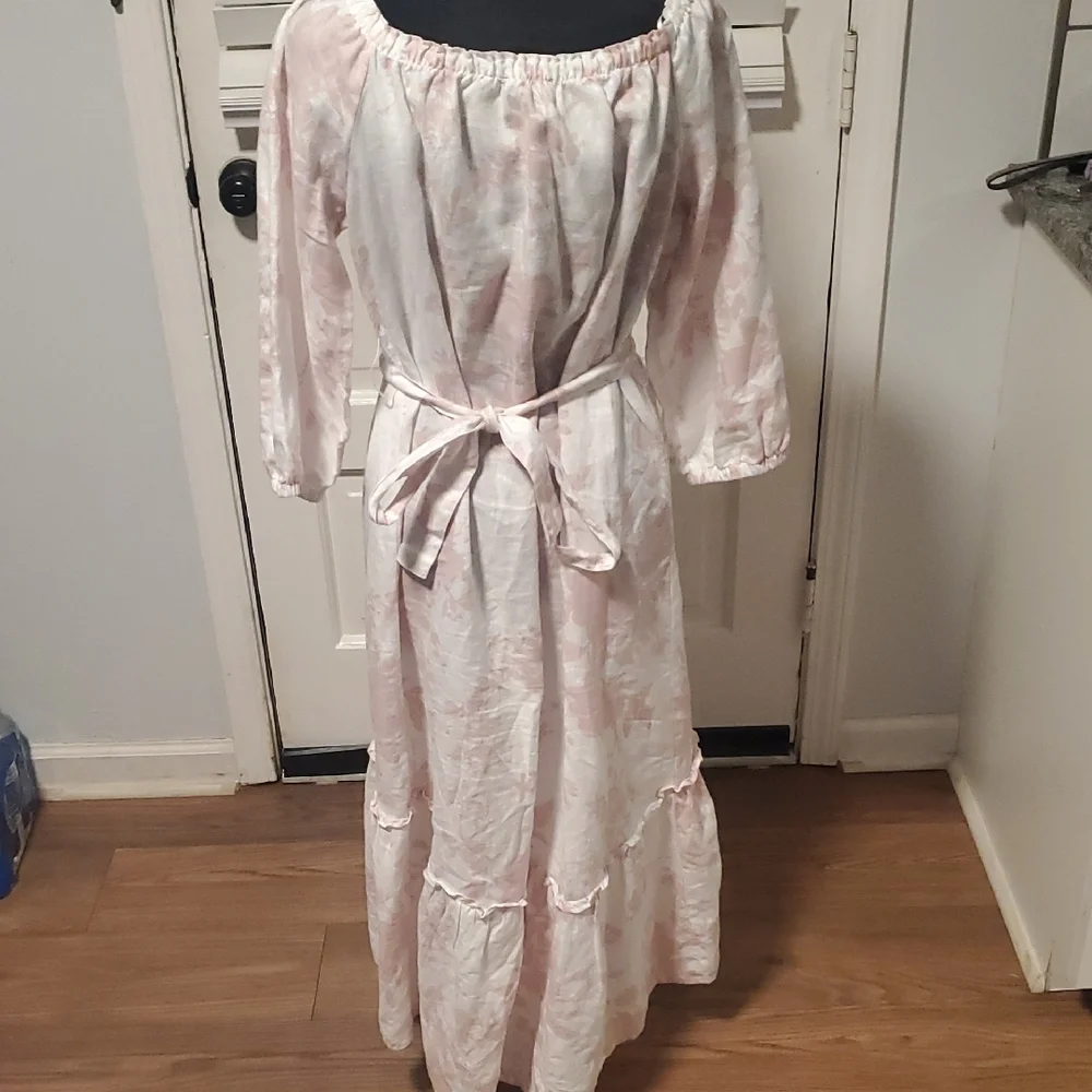 Saks Fifth Avenue Elegant Pink Floral Women's Dress - Picture 10 of 10